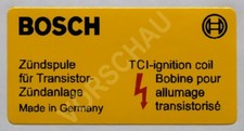 Aufkleber Bosch TCI Zündspule