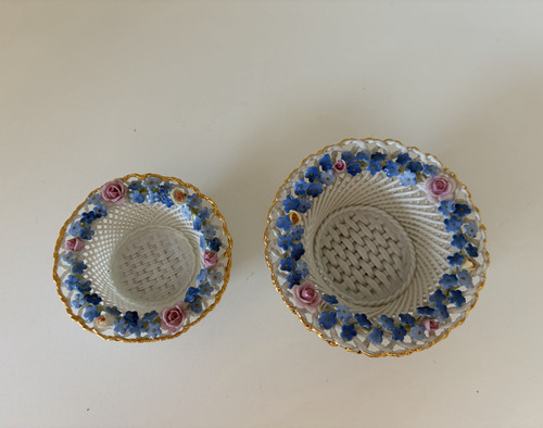 Kleine runde porzellan - 2x,