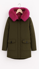 MyMo Parka Damen oliv mit pink