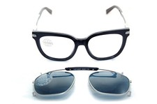 Vuarnet Polarisiert 1407 0001 50mm Quadratisch Brille Clip On Sonnenbrille Black