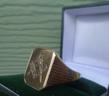 9ct Gold Freimaurer Ring