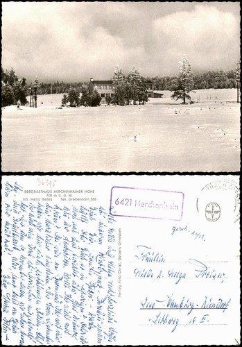 Ansichtskarte herchenhain - ansichtskarte,