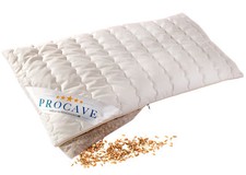 PROCAVE Dinkelkissen Nackenkissen Körnerkissen Dinkel-Spelz Baumwolle waschbar