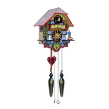 Kuckucksuhr Haus bunt - Schwarzwald Kuckucksuhr - Tradition