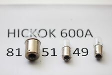 HICKOK 600A RÖHRENTESTER SET GLÜHBIRNEN: 81, 51, 49. RCA30/2