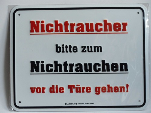 Blechschild nichtraucher bitte - blechschild,