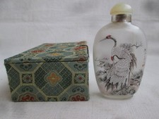 Snuff bottle china - snuff, kranich