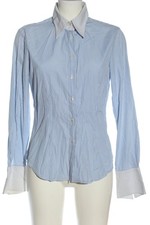 ROSSANA DIVA Langarmhemd Damen Hemd Gr. DE 40 blau-weiß Casual-Look