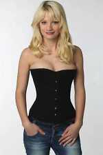 Corsage Korsett Schwarz Brokat