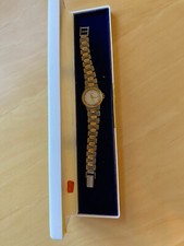 Erbe Quartz Armbanduhr Uhr gold silber waterresistant stain titan swiss made