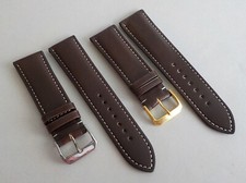 SHELL CORDOVAN Calf Leder Uhrenband - mokka mit und ohne Federsteg in 22mm