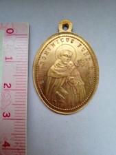 Heiliger Dominicus Regina Rosarii Medaille vintage