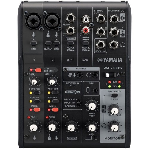 Yamaha ag06 mk2 black - yamaha,