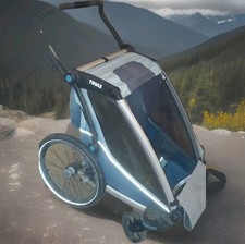 Thule Chariot Cross 2 Double Fahrradanhänger, Arktic Blue