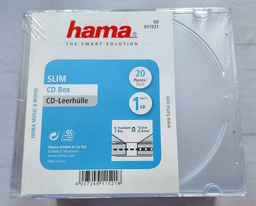 Hama leerhülle slim - 20, cd-leerhülle