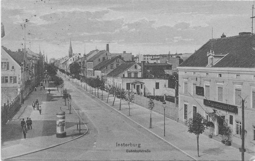 Insterburg bahnhofstraße - ak,