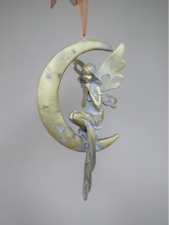 Fee Halbmond Figur Goldflügel hängender Garten Wohnkultur Ornament