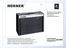 Hohner Orgaphon 60 MH Bedienungs- und Service-Anleitung