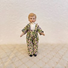 Vintage - Ganz-Porzellanpuppe - 14 cm gross - Junge