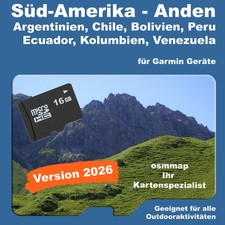 Südamerika Anden Karte Topo