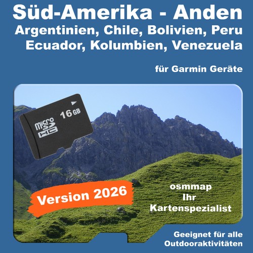 Südamerika anden karte - südamerika,