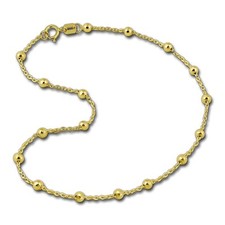 GoldDream Kugeln Fußkette Damen gold Schmuck 25cm 333er Gelbgold GDF0025Y
