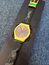 Original WWF Watch Zeitzeichen by Gercken & Leuze Armanduhr Leopard UVP 89.- DM