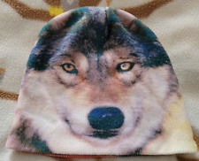 coole Feinstrick Mütze Wolf Kopf Gr. 52 / 54 Topolino