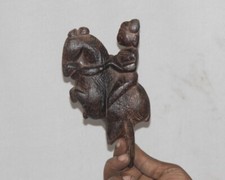 Antike Holz Tribal Pferdefigur Original Alt Handgeschnitzt Schöne Form 66