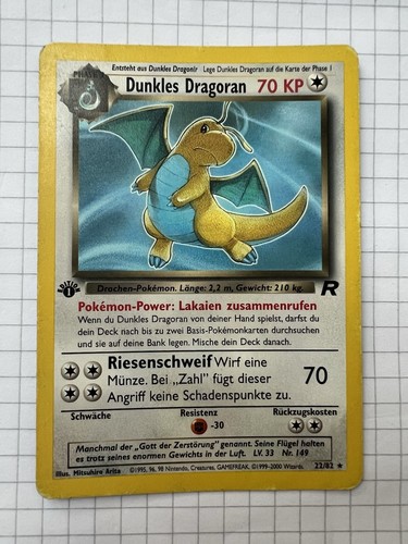 Pokemon karte dunkles dragoran - karte,