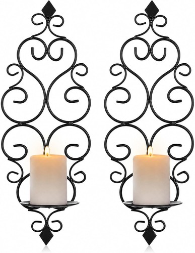 Wandkerzenhalter 2er set - wandkerzenhalter,