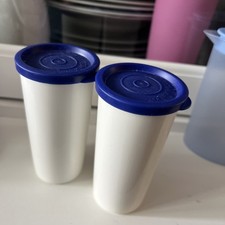 Tupperware Set 2 x Joghurt-Becher Trinkbecher 170 ml mit Deckel