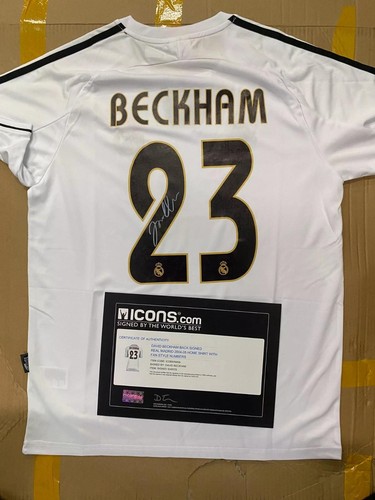 David beckham signiertes real - david,