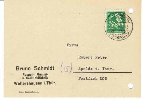 Firmenkarte der opd thüringen - firmenkarte,
