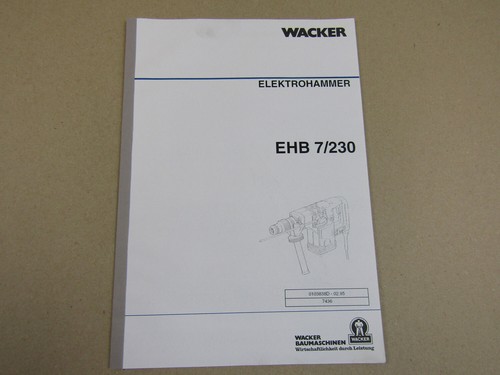 Wacker ehb 230 elektro - wacker, 7/230