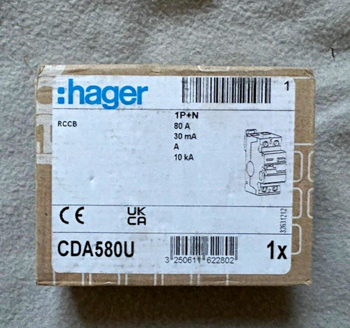 Hager cda580u 80a 30ma typ - hager,