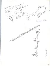 Original Autogramm Susanne Bard (1963-2024) und Jens-Uwe Günther /// Autograph s