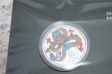 Silbermünze Jahr des Drachen Lunar III. 2024 Australien 1/4 Oz ST in Farbe