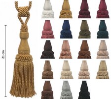 Quaste/Raffhalter 21cm mit Kordel 60cm Troddel Gardinen Vorhänge Deko Farbwahl