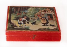 Altes DDR Kinderspiel Puzzle als Würfel mit 4 verschiedenen Motiven ca. 1950