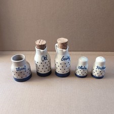 Set Salz Pfeffer Öl Essig