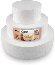 Polystyrol Torten Set 3 Ebenen Höhe 5-20 cm Weiß Basteln