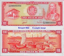 PERU 10 Soles 1972 Unc P  100c