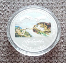 Medaille Die Erschaffung Adams Michelangelo