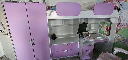 Hochbett mit schreibtisch und - mit,