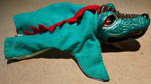 Handpuppen figur krokodil - handpuppen-figur, "krokodil"