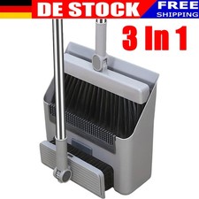 Besen und Kehrschaufel Set Kehrschaufel Bürste Set 180° Drehbarer Bürstenkopf