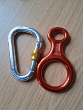  Set Abseilachter + Schraubkarabiner Edelrid