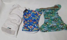 3 er Set Stoffwindeln Maboj TotsBots Bambinex Neugeborene Größe S All-in-One AIO