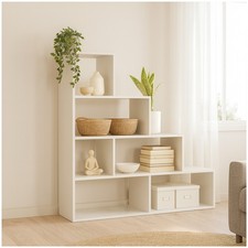 Stufenregal in Weiß